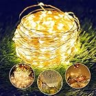 Luz de Fada 10 Metros 100 LEDs Quente, Decoração Natal Pisca Pisca, Casamento, Festa, Quarto, Varanda, Cordão Luminoso Ambiente Fio Cobre Enfeite Casa Jardim Piscina Cortina Balada