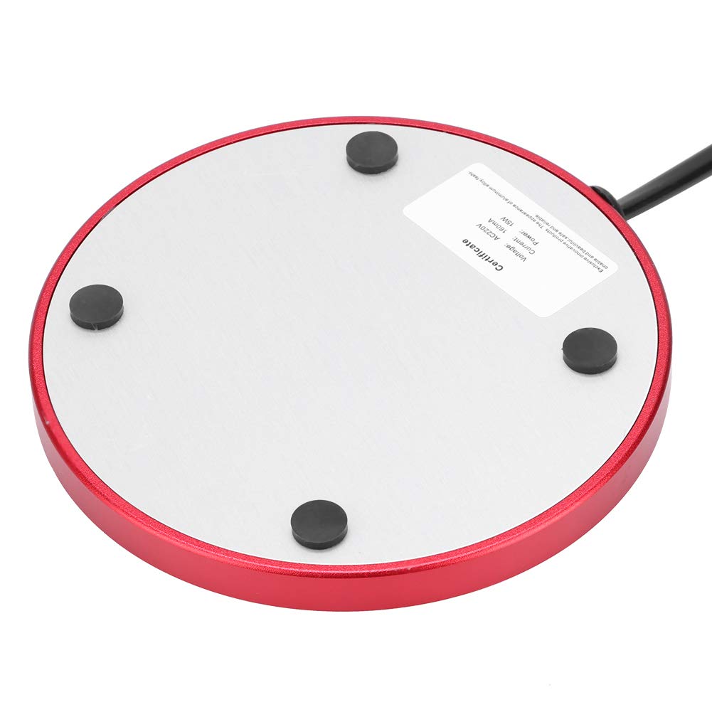 Esterilla de calefacción táctil para café, té, posavasos eléctricos, apagado automático para alimentos, restaurante, hogar y oficina (enchufe de EE. UU. 110V) 6