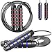 Cuerda para Saltar Deporte Fitness Boxeo Profesional Comba Crossfit Hombre Mujer,3M Speed Rope Ajustable con Cojinete de Bolas Rápido y Mango de Espuma Viscoelástica Antideslizante (2 Pcs)
