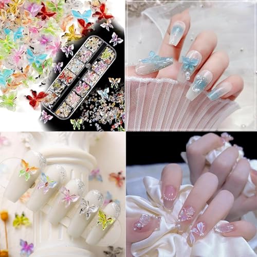 Ruiaqer Colorful Nail Charms - Butterflies & Stars - Image 5