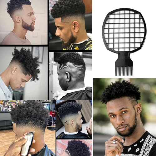Peine rizo negro de plástico para cabello rizado miniatura 7