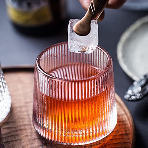 Rareci HU-XI-201 Flat Bottom Crystal Whiskey Glasses, Premium 5Oz Scotch Glasses Set Of 3, Old Fashioned Glasses,Thick Weighted Bottom Rocks Glasses For Drinking Bourbon, Scotch, Cocktails thumb #2