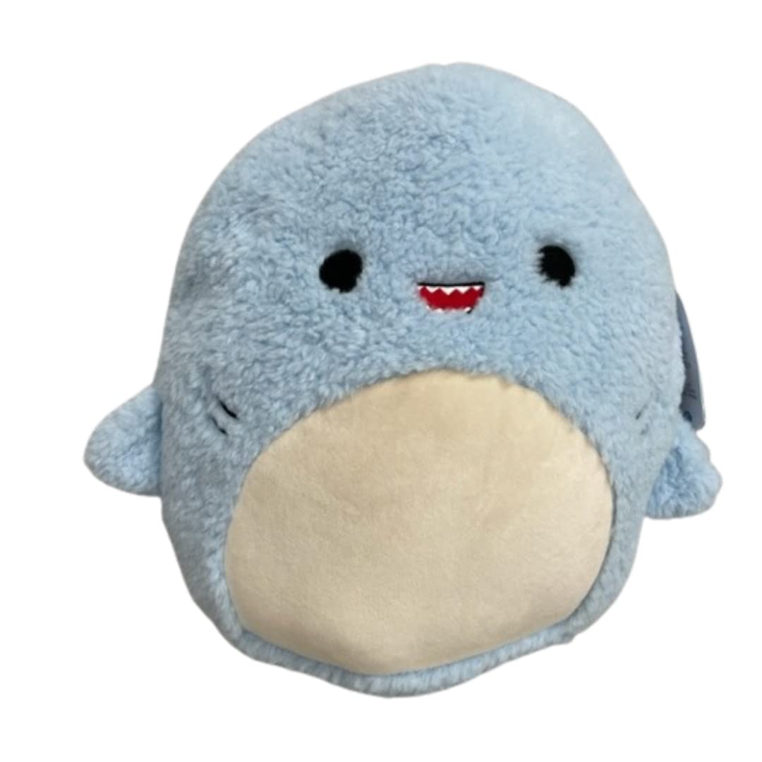 Squishmallows Official Kellytoy Fuzz-A-Mallows Squishy Soft Plush Toy Animal (12 Inch, Davie Shark)