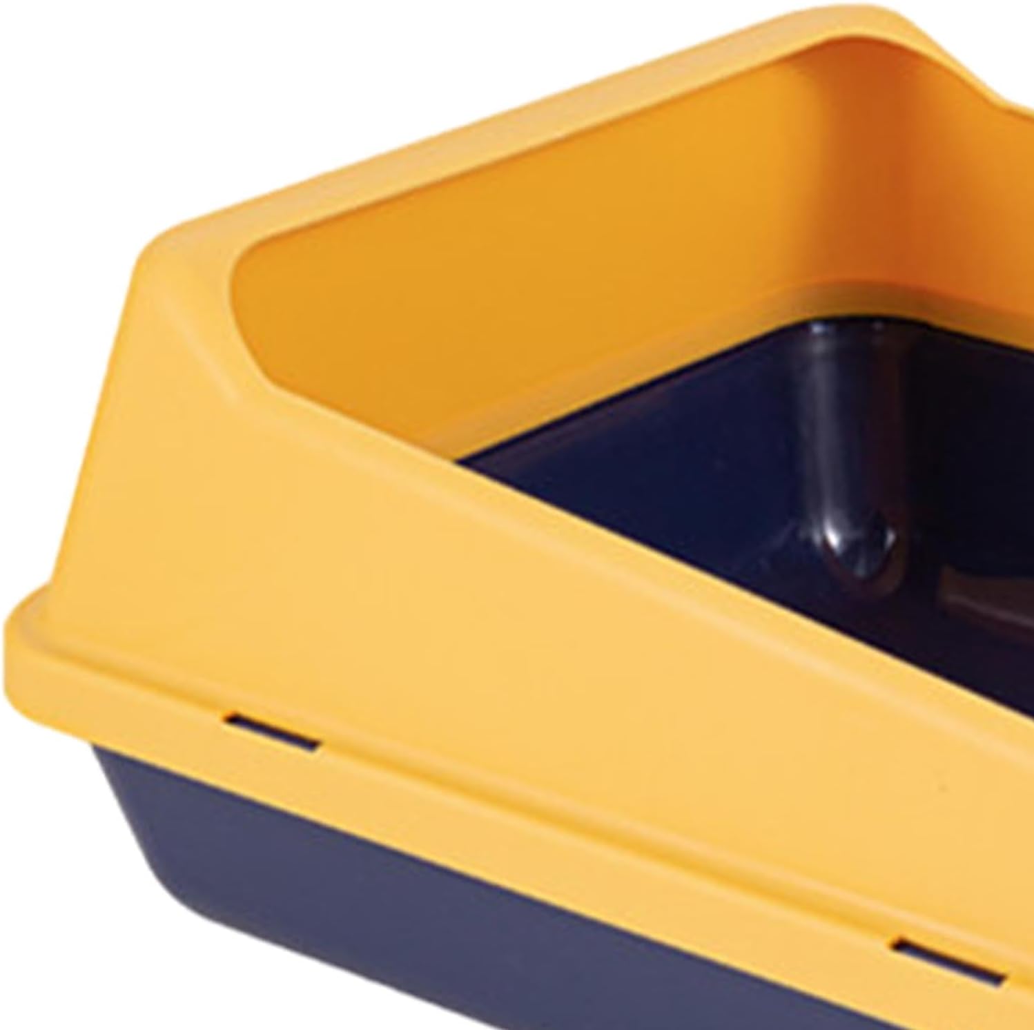 Elevated Cat Litter Box - Modern and Practical Solution, L Blue Yellow