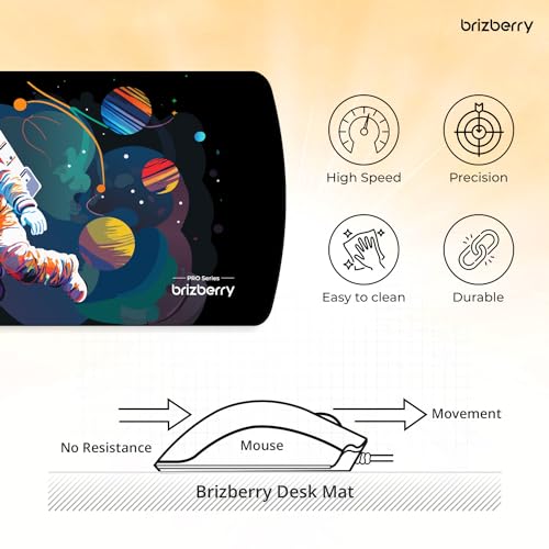 ARTBRIZ® Brizberry Extended Mouse Pad, Desk Mat, 740mm x 310mm x 3mm Large Printed Premium Anti Skid Rubber Base for Desktop Laptop Keyboard (DM... - Image 5