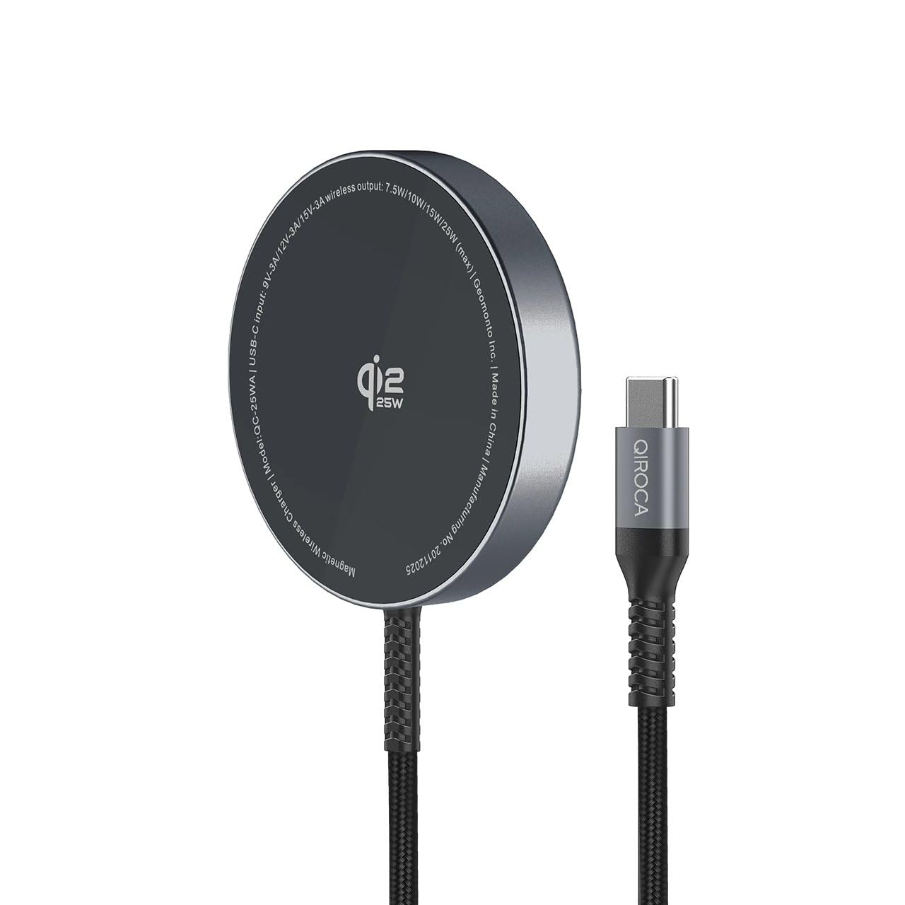 QIROCA Qi2 25W Magsafe対応 ワイヤレス充電器 iPhone…