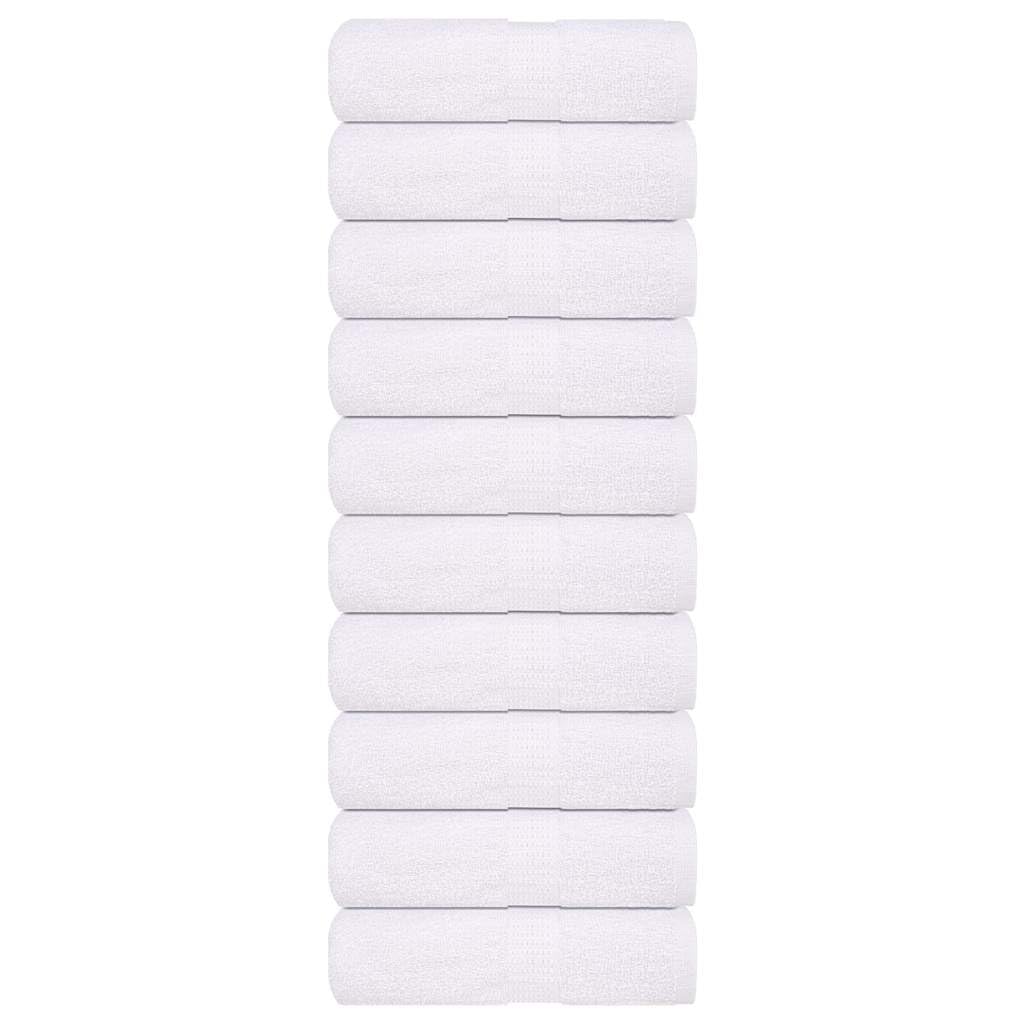 FROGN White Guest Towels, set da 10 pezzi, 30 x 50 cm, 360 g/m², in cotone morbido e assorbente, per casa, hotel, gym, certificato Oeko-TEX