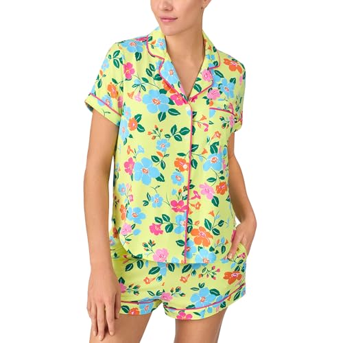 Image of kate spade new york Short Sleeve Knit Shorty Pj Set