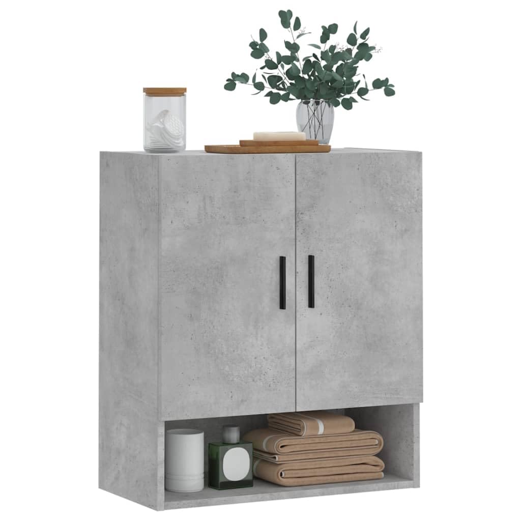 Szafka ścienna szara beton 60 x 31 x 70 cm drewno wielowarstwowe