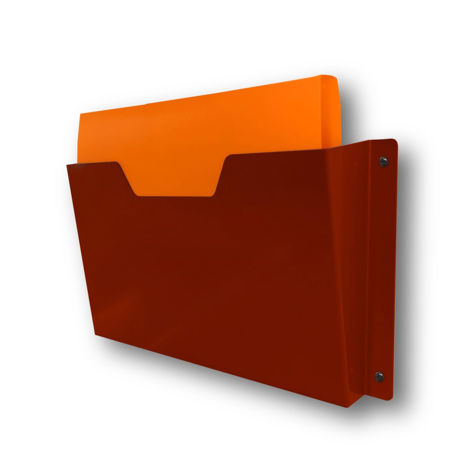 Megamaxx Red Uk Wall Mount A4 Document Holder – Steel File Storage Rack For Fire Safety & Inspection Documents – Uk Made