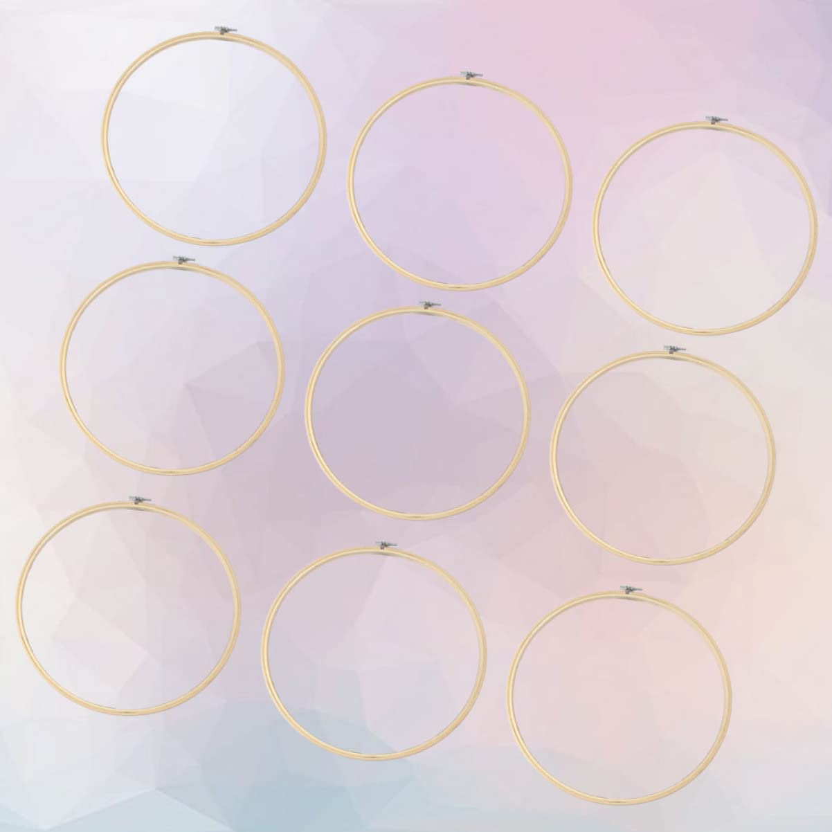 Homoyoyo 10piezas Kit De Bastidor De Bordado Aro De Bordar De Bambú De Círculo Para Punto De Cruz Herramienta Manual De Costura Para Bricolaje