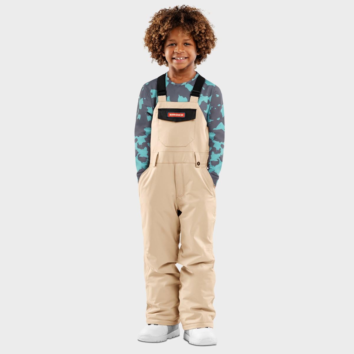 SIROKO Pantaloni sci e neve Native Beige Ragazzi e Ragazze 7-8 (128 cm), beige, 7-8 (128 cm)