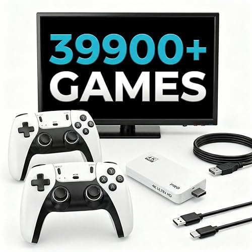 Anyando Retro Gaming Console - Plug&Play Classic Video Game Emulators Stick with Built-in 39900+...