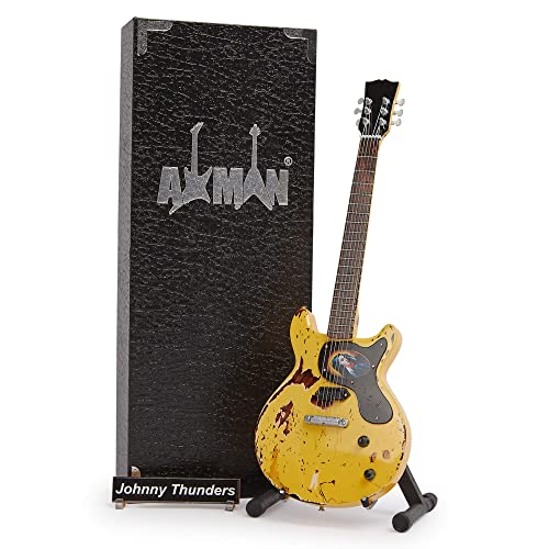 Axman Johnny Thunders: Réplique de guitare miniature – Cadeaux musicaux – Ornement fait à la main – Comprend une boîte… - Les Beatles, Paul McCartney, John Lennon, RIngo Starr, George Harrison Axman Johnny Thunders: Réplique de guitare miniature – Cadeaux musicaux – Ornement fait à la main – Comprend une boîte…