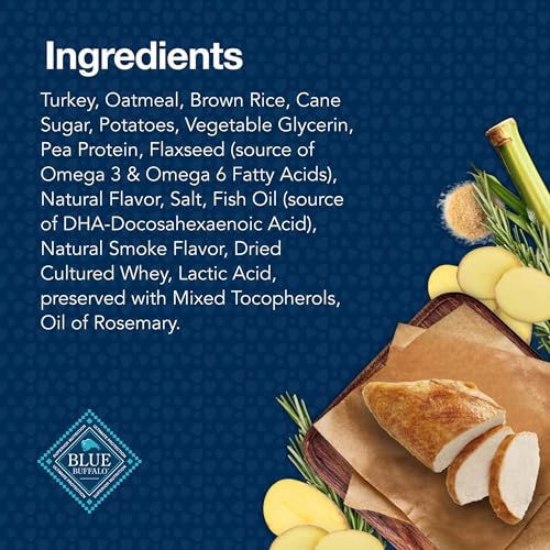 Blue Buffalo Blue Bits Natural Soft-Moist Training Dog Treats, Turkey Recipe 113g Bag, (Pack of 1) image 4