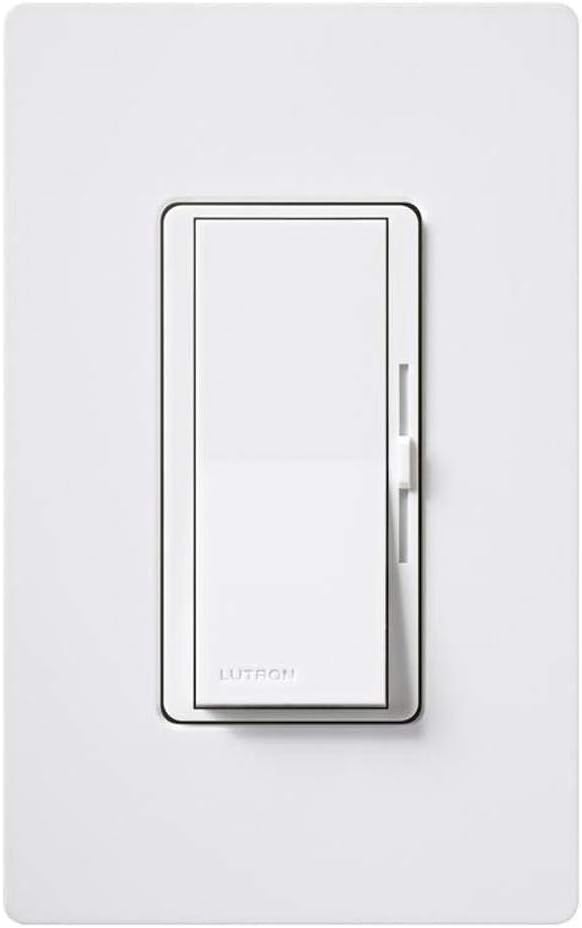Lutron Diva Dimmer Switch for Incandescent Bulbs, 1000-Watt/3-Way Preset, DV-103P-WH, White