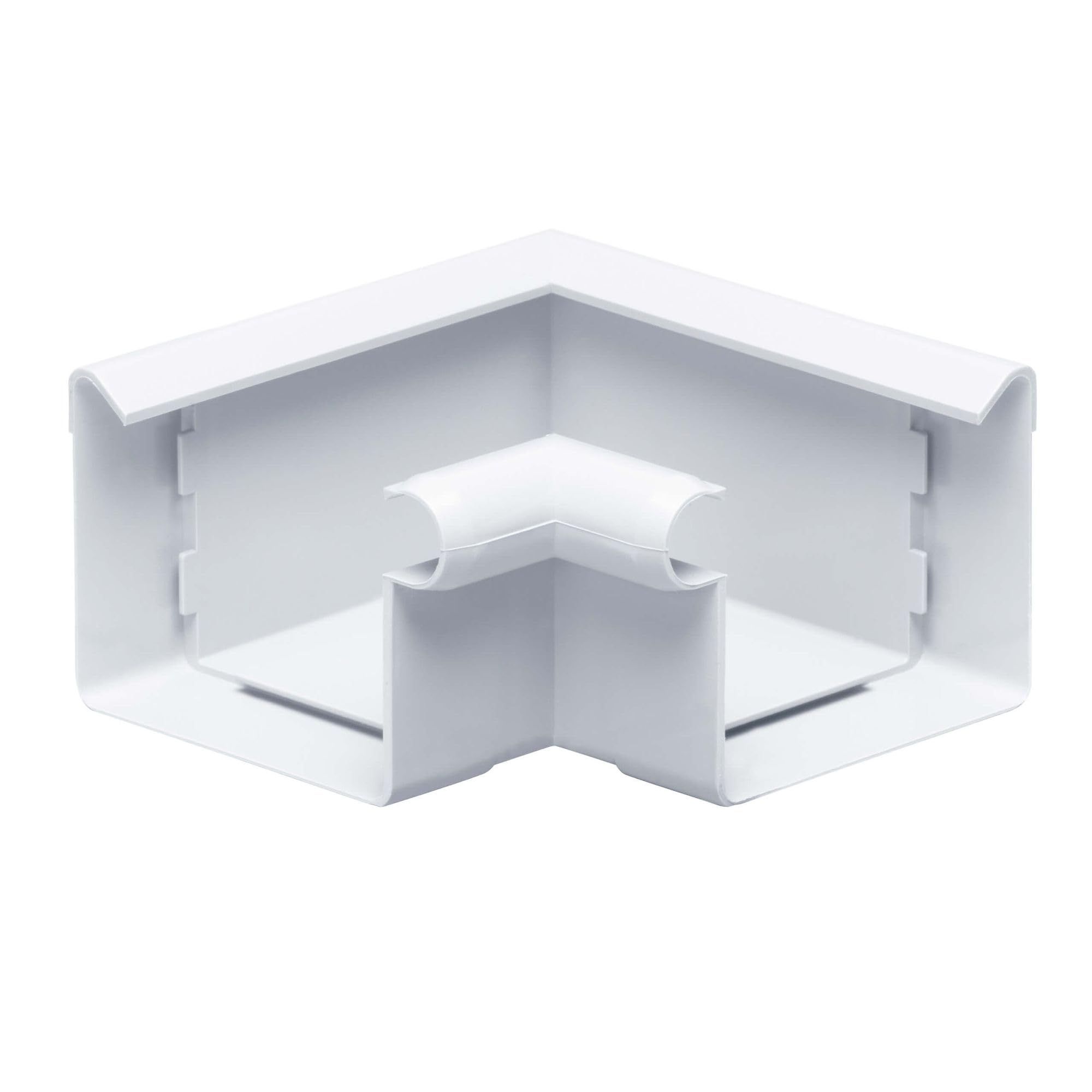 INEFA Gutter Angle 90 Degree Box-Shaped Inner Bracket, PVC 68mm White Internal Bead, Gutter Accessory Connector, Made in Germany