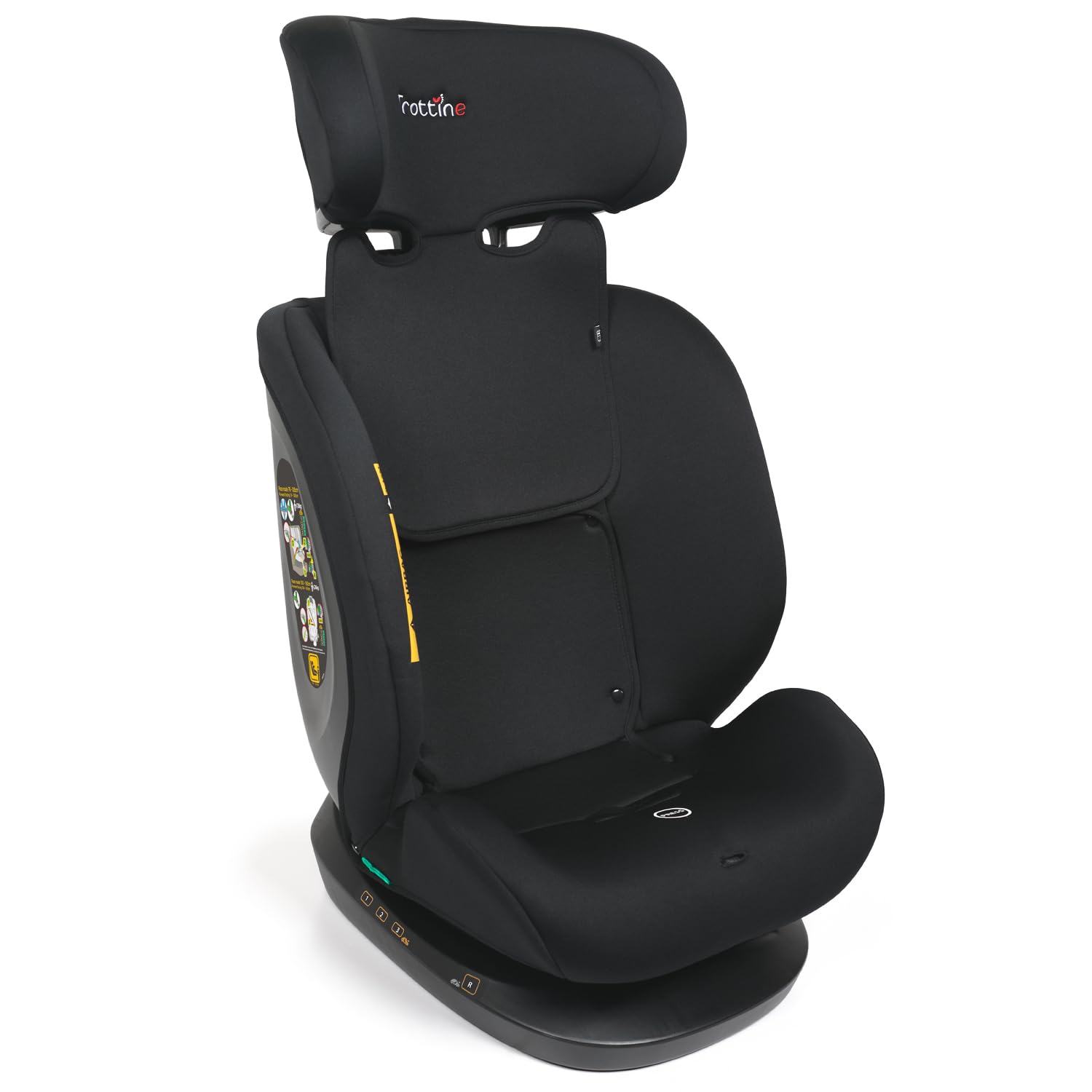 Wembley siège auto évolutif R129 i-size 40-150 cm, Groupe 0+/1/2/3, naissance-36 kg, ceinturé, dos-face route, très longue durée d'utilisation: un seul siège de la naissance à 12 ans – Shadow
