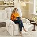 Welzona Power Recliner Chair, Reclining Chair, Comfy Teddy Small Recliners for Small Spaces, Adjustable Electric Recliner Chairs for Adults, Electric Recliners with USB Port & Side Pockets, Beige