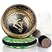 Silent Mind ~ Tibetan Singing Bowl Set ~ Balance & Harmony Design ~ With Dual Surface Mallet and Silk Cushion ~ Promotes Peace, Chakra Healing, and Mindfulness ~ Exquisite Gift