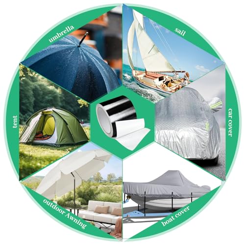 Image of Awning Repair Tape Heavy Duty Outdoor Repair Tape for Tarp, Boat Covers, Tent, Sail Tape, Tear Repair Patch Kit