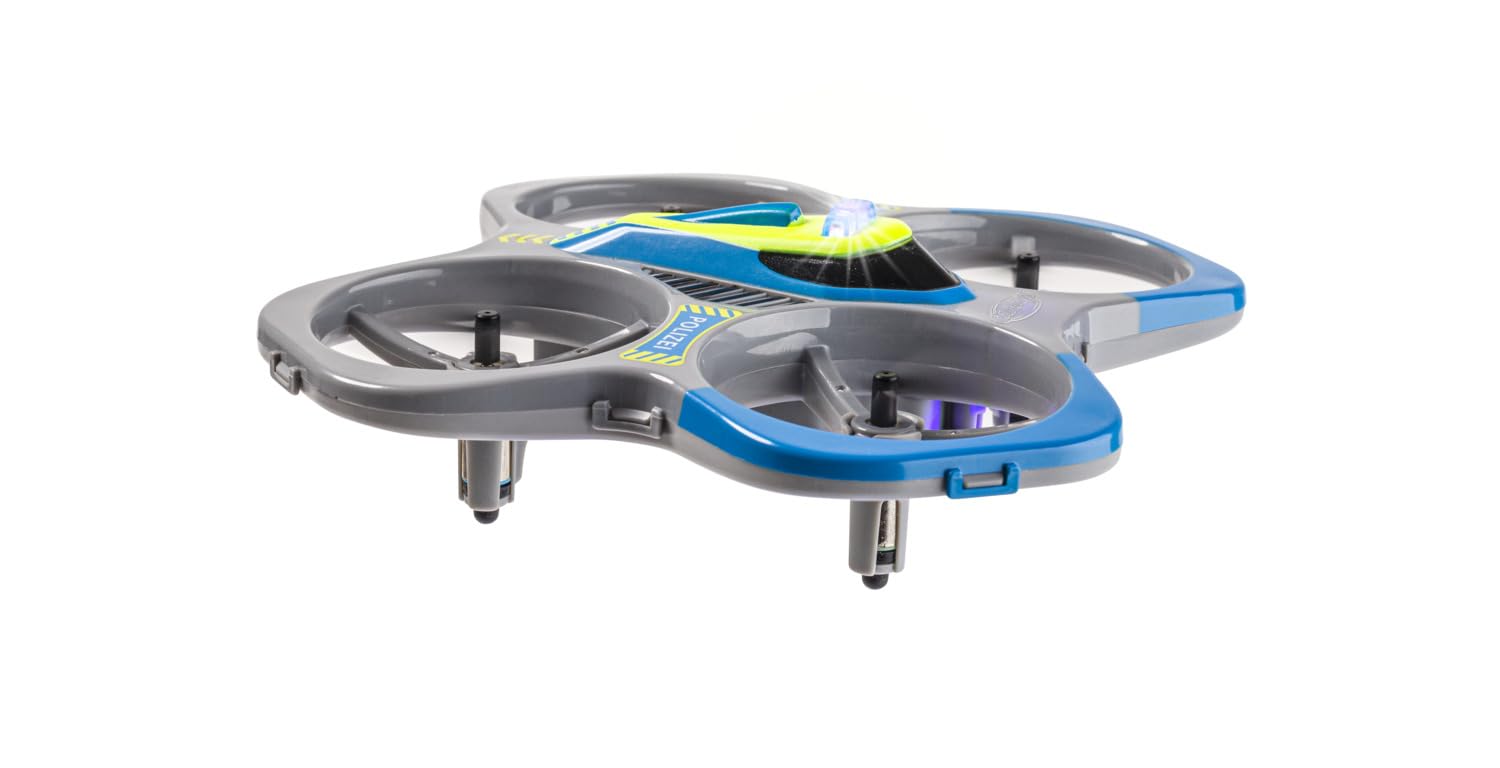 Carson Cyber Drone Police 2,4 GHz 100% RTF - 100% gotowy do lotu, sterowany radiowo; RC, w tym baterie i pilot, quadkopter dla dzieci, zabawka