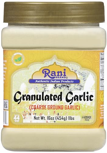 Rani Granulated Garlic (Coarse Ground Garlic) 16oz (1lb) 454g PET