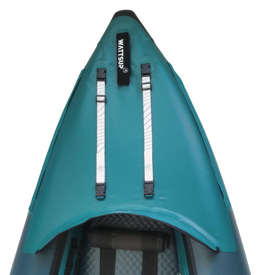 Kayak Gonfiabile Wattsup CRUCIAN 1 Piazza - 340x95 Cm, Carico 180 Kg, Completo Di Pagaia E Zaino - Foto 3