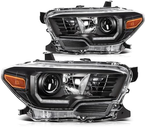 LED DRL Tube Halo Projector Headlights W/o Bulbs Fit For Toyota Tacoma 2005 2011 Bumper Headlamps - Foto 10