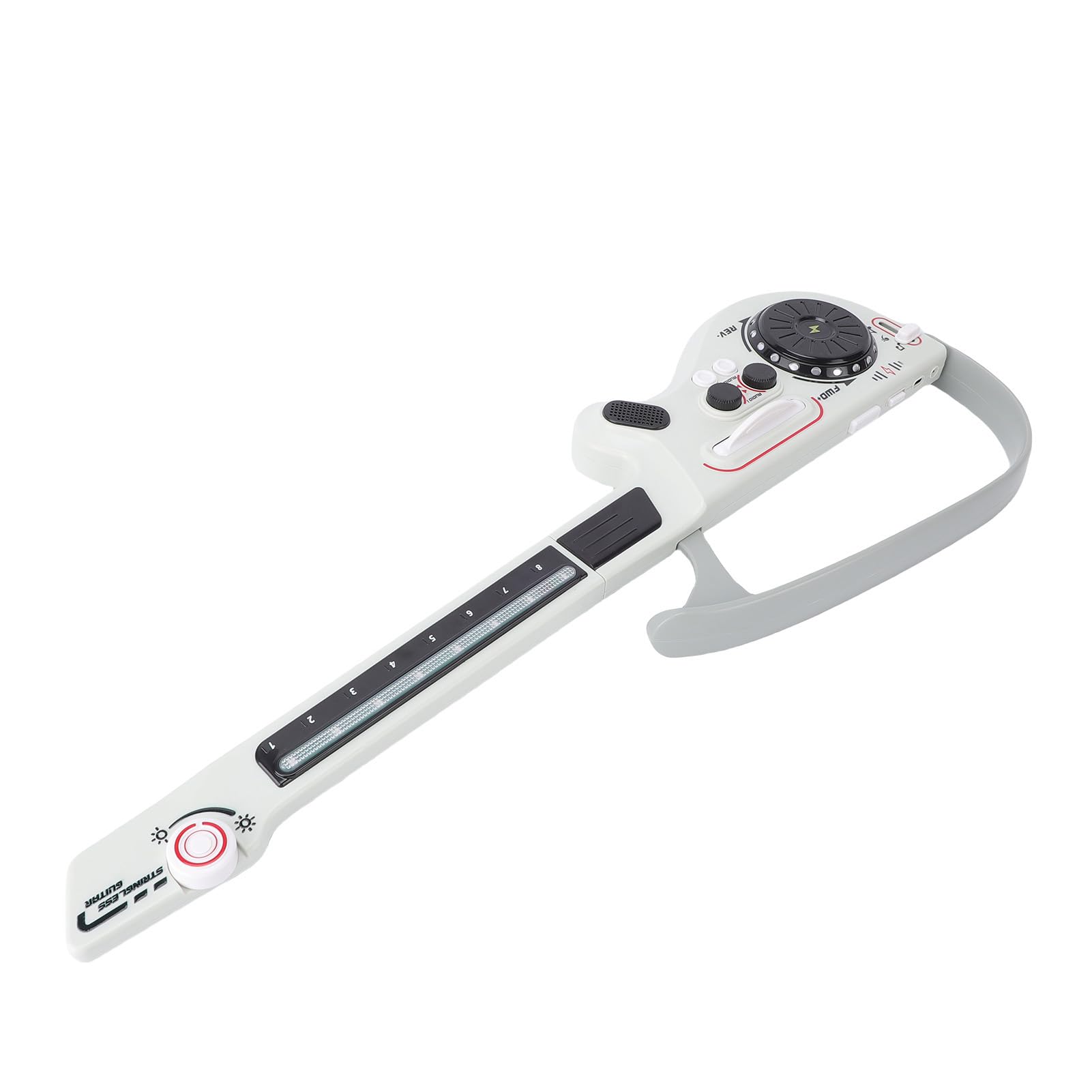 Sxhlseller Giocattolo per Chitarra Bluetooth per Bambini |Basso Elettronico Pieghevole Senza Corde con Tasti di per l'apprendimento Musicale (WHITE)