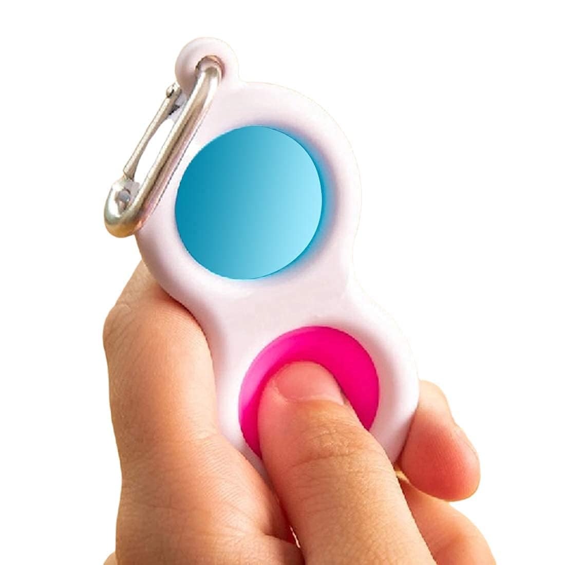 GenericSoft Silicone Push Pop Bubble Fidget Toy Multipurpose Pop It Keychain - Keychain Toy Push Pop It Key Ring for Car, Bike, Gifts for Girls Boys Kids Adults (Pack of 1)