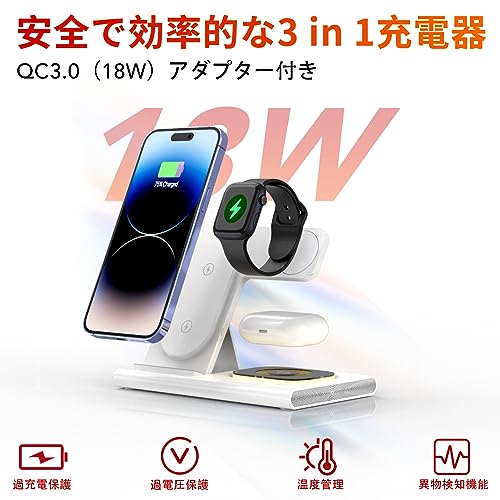 HATALKIN 3in1ワイヤレス充電器 の商品画像 5