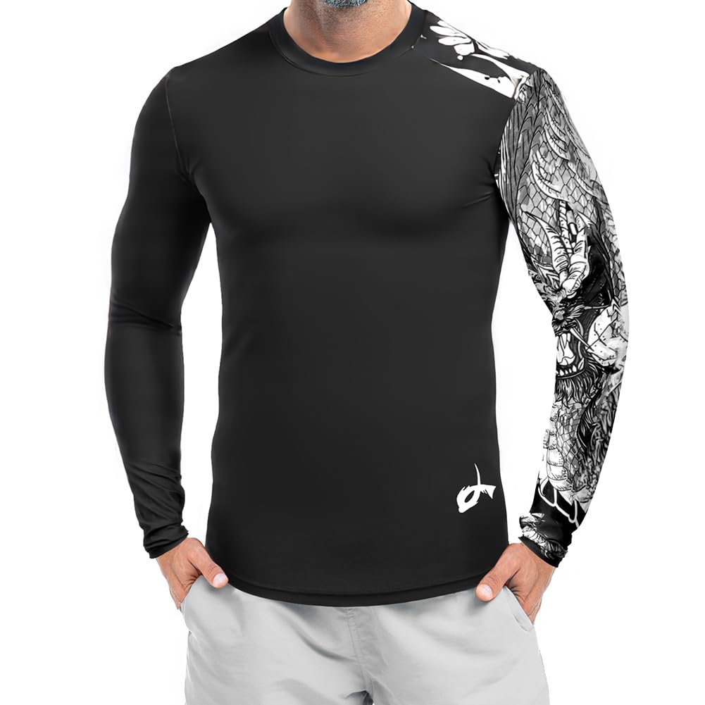 Camiseta Proteccion Solar Hombre Manga Larga UPF 50+ Anti UV Secado Rápido para Surf Natacion Running
