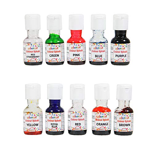 Image of Colourmist Colour Splash Assorted 20 Gm, Pack Of 10 Colours (Yellow, Orange, Green, Blue, Purple, Red, Brown, Pink, Royal Blue, Red Strawberry)