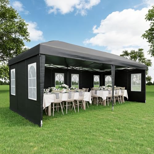 EROMMY 10x20 Pop Up Canopy with Sidewalls