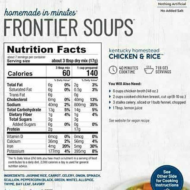 Miniatura 4 de Anderson House Frontier Soups Combo Pack (1) Patata cargada de Rocky Mountain Trail de 8 onzas y (1) pollo y arroz Kentucky Homestead, 4.25 onzas