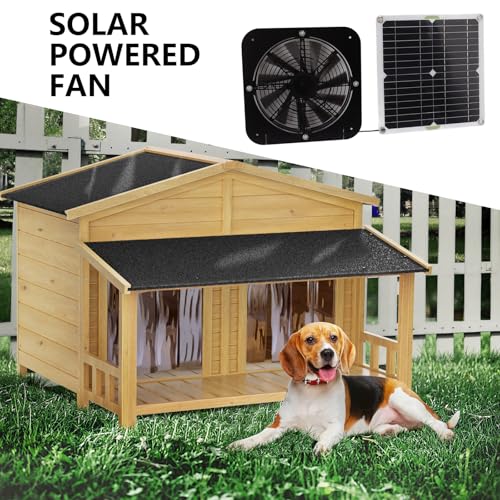 Ventilateur solaire contre surchauffe abris de jardin et étables petits animaux