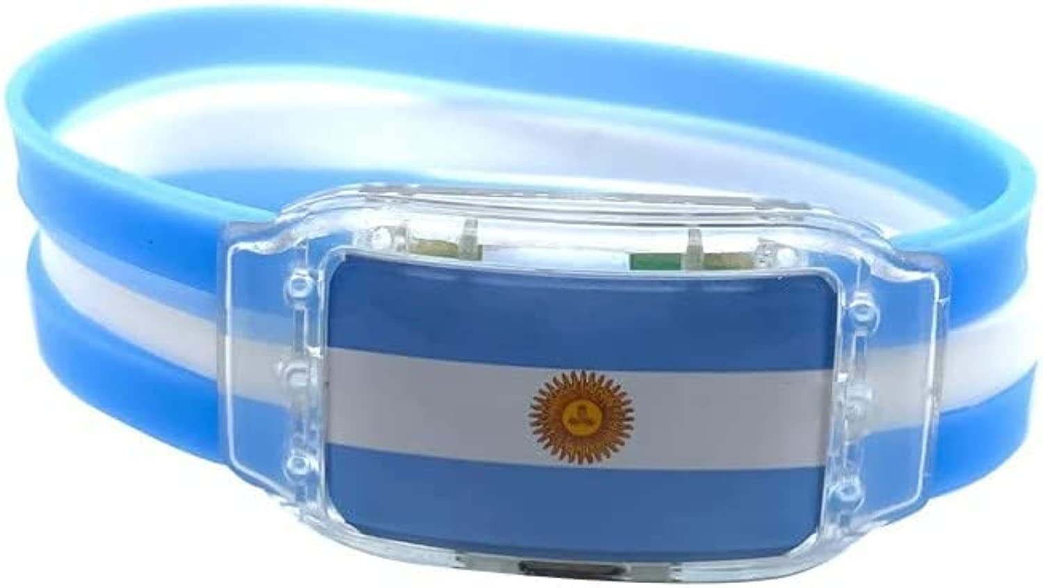 YOMNALED Glow Bracelets Light Up Wristbands National Flag LED Bracelet 2022 Qatar World-Cup ARGENTINA Football Team Cheer Props