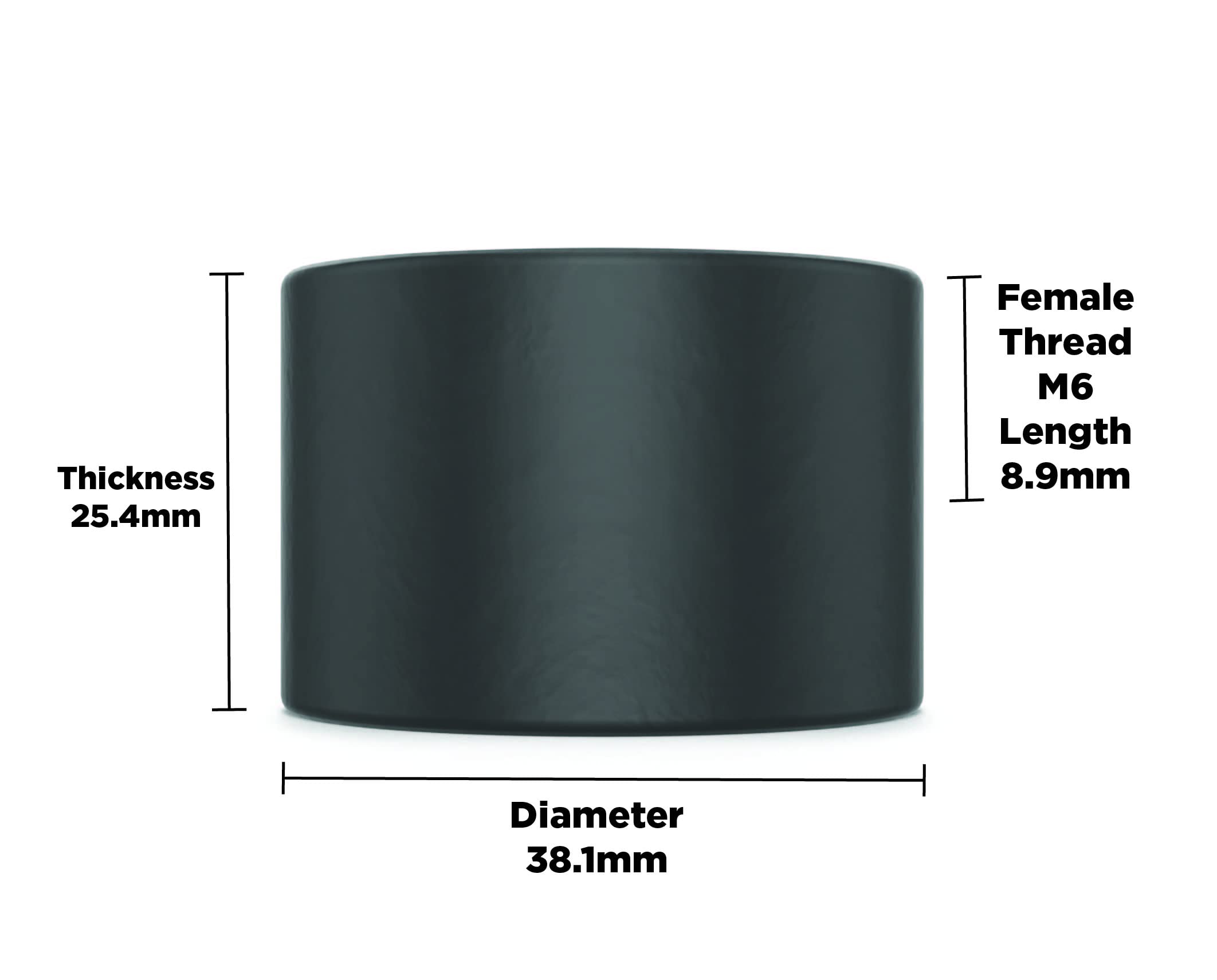 Isolate It!: Sorbothane Female Vibration Bumper Mount - M6-25.4mm (H) - 38.1mm (Dia) 70 Duro - 4 Pack