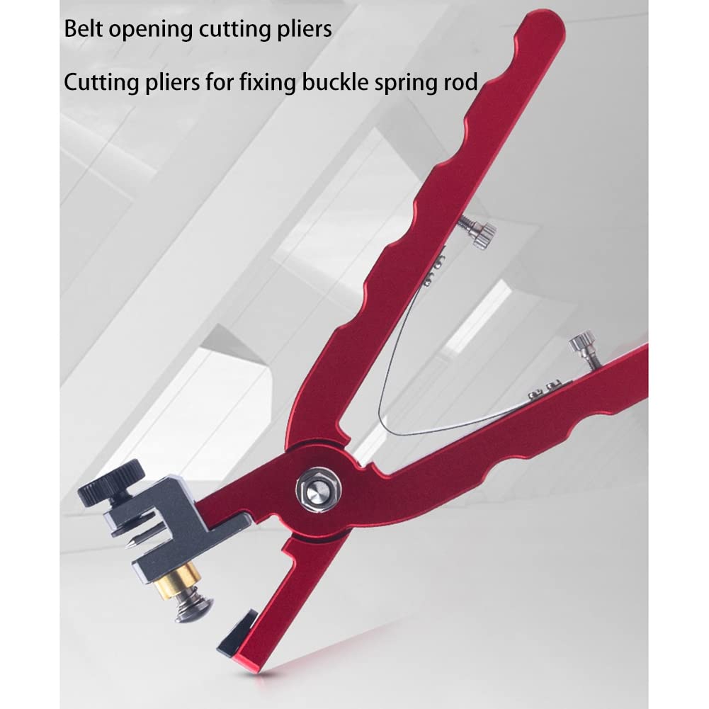 Pince Coupante pour Bracelet de Montre en Cuir pour Sangles pour Fixer les Loquets Barre à Ressort Pince à Main Rouge Droite