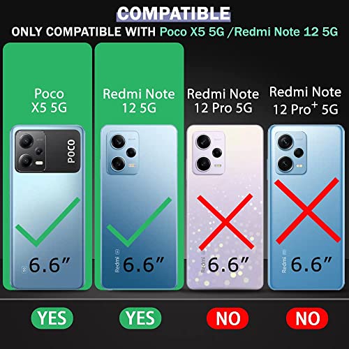 Image of REALCASE Silicone Redmi Note 12 /Poco X5 5G Back Cover Case | Scratch Resistant Protective Crystal Clear Transparent | Shock Proof Bumper Back Cover Case For Redmi Note 12 / Xiaomi Poco X5 5G