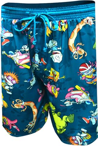 Briefly Stated Mens Nickelodeon Classic 90's Gangs All Here Long Sleep Short