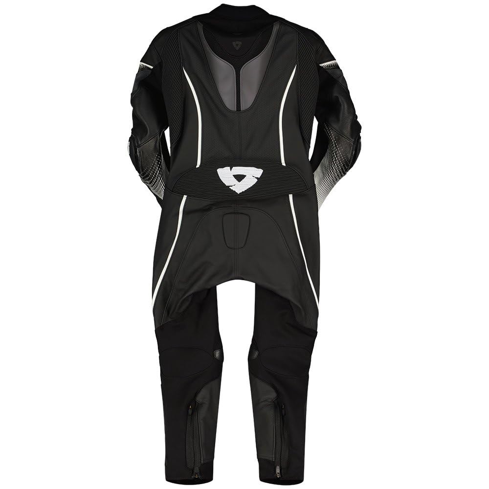 Revit Xena 4 Damen 1-Teiler Motorrad Lederkombi, schwarz/weiß, 38 | Stretch-Einsätze