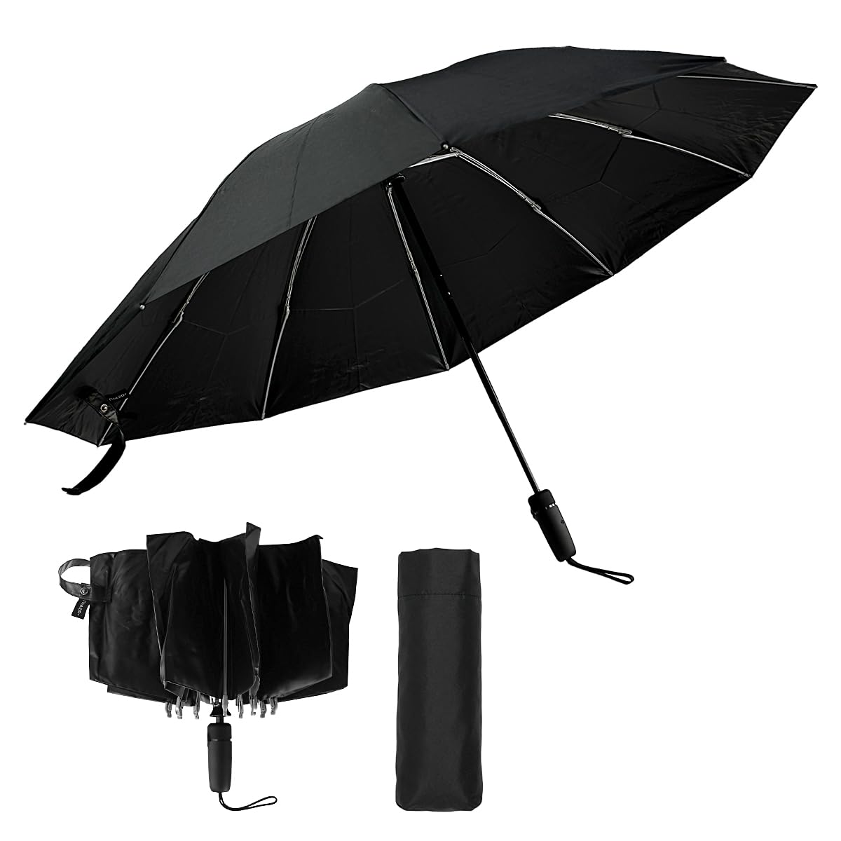 OLRWSLG Umbrella Travel Windproof Strong Compact Umbrella Inverted Folding Automatic Umbrellas Waterproof Canopy Portable Travel Umbrellas Strong Fiberglass Frame Easy Auto Open Close for Men Women