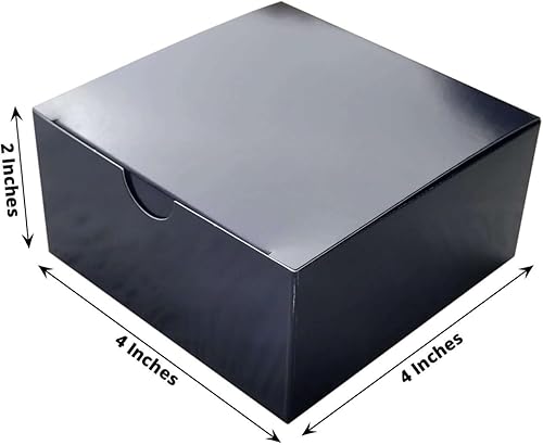 Miniatura 3 de Efavormart - 100 unidades, cajas negras de 4 x 4 x 2 pulgadas