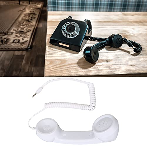 Retro Telefonlur 3,5 mm för Smartphone och Datorer - Vit