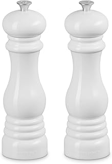 Salt and Pepper Mill Set 8-Inch, White