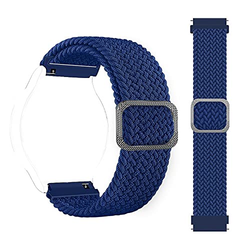 Image of CellFAther 20mm Watch Band Elastic Nylon Loop with Quick Release pins Compatible with Samsung Galaxy Watch Active 2 44,40mm / Galaxy Watch 3 41mm / Galaxy Watch 42mm /Gear S2 /Classic (Blue)