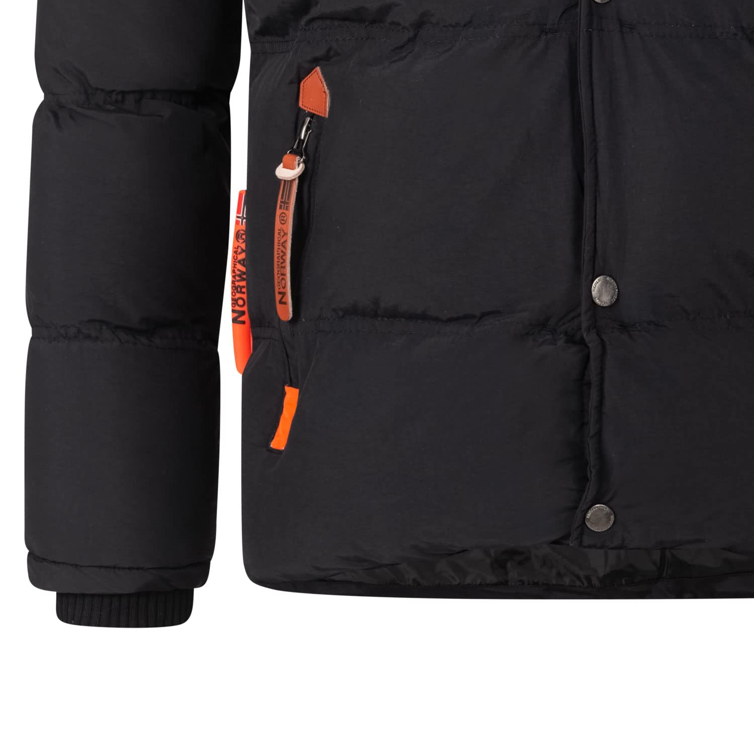 Geographical Norway Chaqueta acolchada de invierno para hombre, con forro, cálido anorak, chaqueta de snowboard para el invierno/otoño en paquete con gorro UD