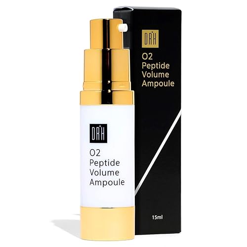 DRH O2 Péptido Volumen Ampolla  Suero de Péptido de Colágeno de 0.5 fl oz con Ácido Hialurónico  Hidratante facial antienvejecimiento para reducir